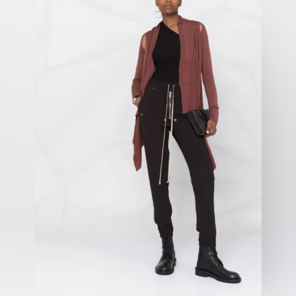 Rick Owens asymmetric knitted cardigan  Size  S in Maroon